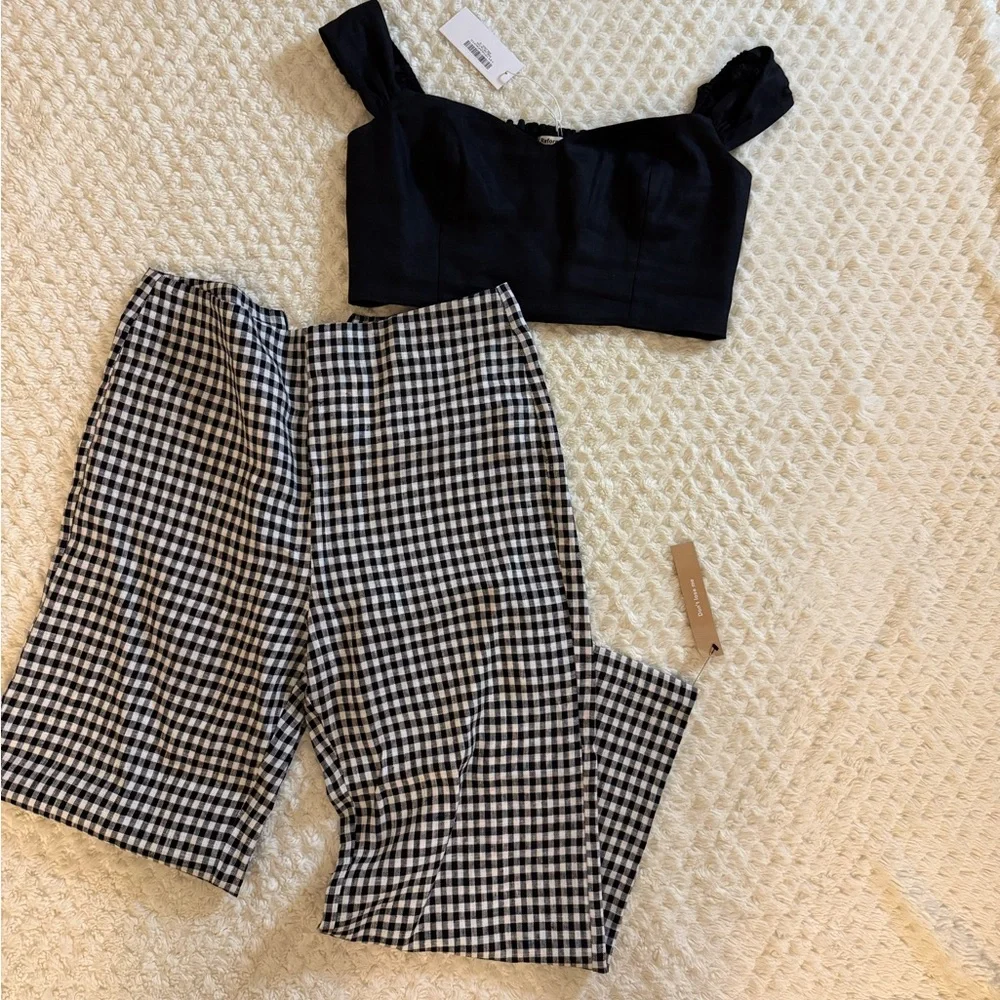 Reformation Elodie Two Piece Linen Set, Size 10 NWT
